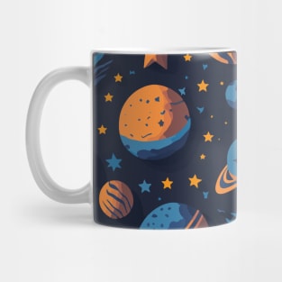 Starry Night Planet Pattern Design for Space Lovers Mug